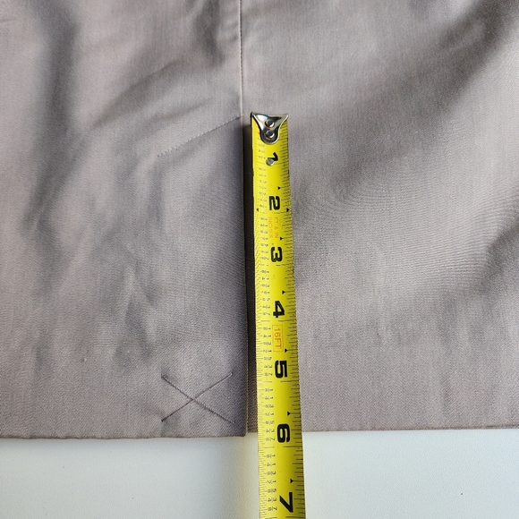 NWOT Worthington Dress 12 Sheath Short Cap Sleeve Twill VNeck Stretch Tan Career - Picture 14 of 16